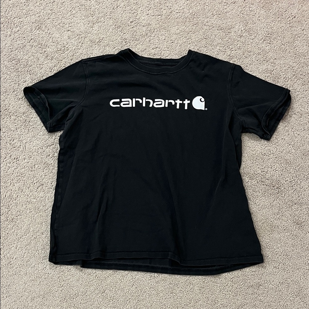 Carhartt Loose Fit Black Tee with White Logo